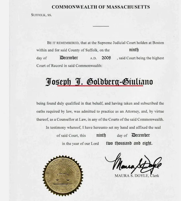 Joseph J. Goldberg-Giuliano, Attorney at Law Picture 5